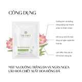 Hộp 10 miếng mặt nạ dưỡng trắng và ngừa lão hoá Truesky Integrated Mask chiết xuất hoa hồng đá 25g/miếng