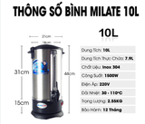 Bình Đun Nước Nóng  Milate (8L,10L,12L,16L,20L)