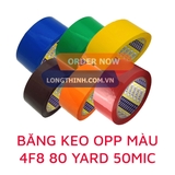 Băng keo OPP màu 4F8 80yard 50mic