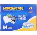 Nhựa ép plastic A4 -125 mic /100 tờ Yidu (Laminating Film)