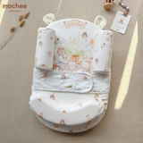Đệm chống trào ngược kết hợp đệm ngủ 3in1 Velva Cotton Mochee cho bé