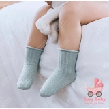 Set tất nỉ trơn cao cổ Kidsocks