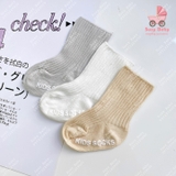 Set tất nỉ trơn cao cổ Kidsocks