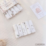 Set 5 khăn sữa sợi tre Monona 30*30cm MNN148, chất liệu Organic mềm mại, thấm hút, kháng khuẩn