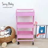 Kệ sắt 3 tầng có tay đẩy Monmon