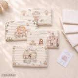 Gối cao su non Monona cotton trần bông họa tiết cổ tích MNN164