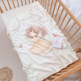 CHĂN COTTON WAFFLE, LƯỚI BAMBOO MONONA MÙA HÈ CHO BÉ IN HỌA TIẾT MNN152