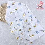 Ủ choàng xô Muslin có đai giữ