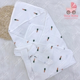 Ủ choàng xô Muslin có đai giữ