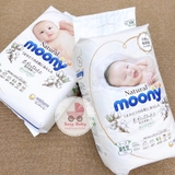 Tã bỉm MOONY NATURAL Nội Địa Nhật dán NB63/S58/M46/L36/XL32