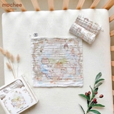 Hộp 3 Khăn sữa Cotton 6 lớp Hoạ tiết Cổ tích Mochee