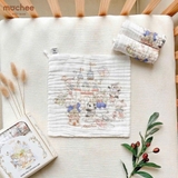 Hộp 3 Khăn sữa Cotton 6 lớp Hoạ tiết Cổ tích Mochee