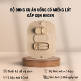 BỘ DỤNG CỤ ĂN UỐNG CÓ MIẾNG LÓT GẤP GỌN HEGEN