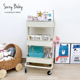 Kệ sắt 3 tầng có tay đẩy Monmon
