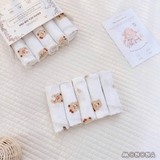 Set 5 khăn sữa sợi tre Monona 30*30cm MNN148, chất liệu Organic mềm mại, thấm hút, kháng khuẩn