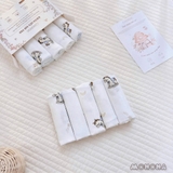 Set 5 khăn sữa sợi tre Monona 30*30cm MNN148, chất liệu Organic mềm mại, thấm hút, kháng khuẩn