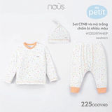 Bộ cài thẳng dài be vàng NB
