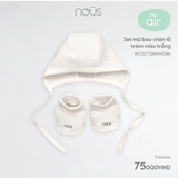 Set mũ bao chân lỗ trám màu trắng