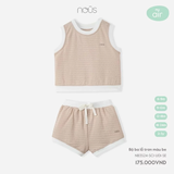 Bộ ba lỗ trơn màu be 6M-2Y