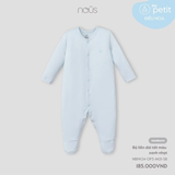 Bộ liền dài tất màu xanh nhạt NB