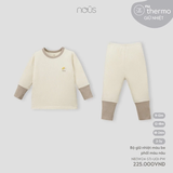 Bộ giữ nhiệt màu be phối màu nâu 9M-2Y
