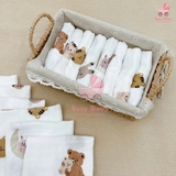 SET 6 KHĂN SỮA BAMBOO XUẤT HÀN 4 LỚP