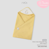 NOUS chăn ủ màu vàng phối vàng thêu trang trí