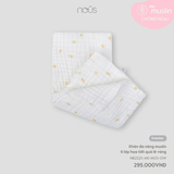 NOUS KHĂN TẮM XÔ NHĂN 6 LỚP MUSLIN MỀM MỊN, Hoạ tiết quả lê vàng