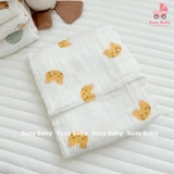 CHĂN XÔ ADEN 100% SỢI TRE KHÁNG KHUẨN ĐA NĂNG 4 LỚP HOẠ TIẾT