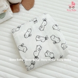 CHĂN XÔ ADEN 100% SỢI TRE KHÁNG KHUẨN ĐA NĂNG 4 LỚP HOẠ TIẾT