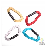 Móc khóa carabiner chữ D đa năng hợp kim nhôm cắm trại dã ngoại