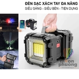 Đèn sạc tích điện siêu sáng xách tay sạc USB kiêm pin dự phòng đa năng Smiling Shark