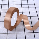 Ruy băng lụa trơn nâu Nhạt (2cm)