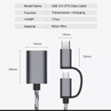 Cáp OTG 2in 1 (MicroUSB+TypeC)