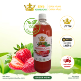 KOMBUCHA DÂU TÂY 1 Lít – Fresh & Cool (Trà Kombucha Dâu Tây - Giảm Cân - Làm Đẹp)