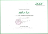 Chứng nhận đại lý uỷ quyền ACER Việt Nam