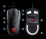 Mouse Gaming - MSI Wireless Clutch GM41 Lightweight