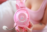 Headset Gaming EH469 Queen with RGB led, OverEar (Pink) - DAREU