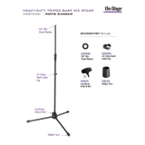 On-Stage MS9700B+ Heavy-Duty Tripod Base Mic Stand (hạng nặng)