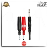 Hosa Stereo Breakout YPP-117 (1/4in TRS - Dual 1/4in TSF) (Dây cáp chữ Y tách stereo 6.35mm)