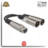 Hosa Y Cable YXM-121 (15cm) (XLR3F - Dual XLR3M) (Dây cáp nhân đôi canon XLR)