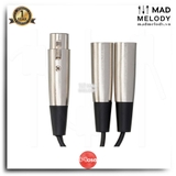 Hosa Y Cable YXM-121 (15cm) (XLR3F - Dual XLR3M) (Dây cáp nhân đôi canon XLR)