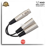 Hosa Y Cable YXM-121 (15cm) (XLR3F - Dual XLR3M) (Dây cáp nhân đôi canon XLR)