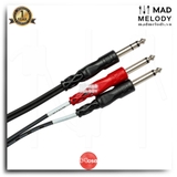 Hosa Insert Cable STP-202 (2m) (1/4in TRS - Dual 1/4in TS) (Dây cáp insert mixer)