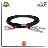 Hosa Pro Stereo Interconnect HPR-000X2 (Dual REAN 1/4in TS - RCA) (Dây cáp 6.35mm bông sen)