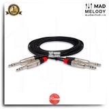 Hosa Pro Stereo Interconnect HSS-000X2 (Dual REAN 1/4in TRS) (Dây cáp loa kiểm âm 6.35mm)