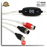 Hosa TRACKLINK MIDI to USB Interface Cable USM-422 (1.8m) (MIDI I/O - USB Type A) (Dây cáp chuyển đổi MIDI USB)