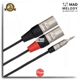Hosa Pro Stereo Breakout HMX-010Y (3m) (REAN 3.5mm TRS - Dual XLR3M) (Dây cáp tách stereo canon XLR)