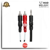 Hosa Stereo Breakout CMR-200 (3.5mm TRS - Dual RCA) (Dây cáp tách stereo bông sen)