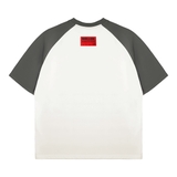 Áo raglan trắng xám in hình NULLED Cyber Piano N-T3131-HC-T6-TX